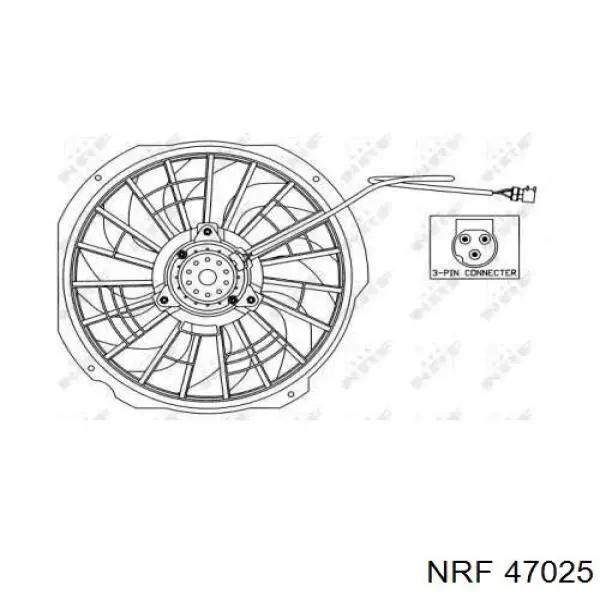 Compre 47025 NRF Difusor do radiador de aparelho de ar condicionado, montado com roda de aletas e o motor