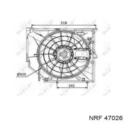 Difusor do radiador de esfriamento, montado com motor e roda de aletas 17421436261 BMW