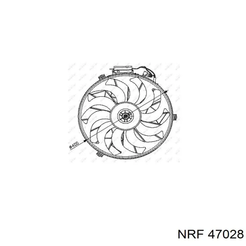 Compre 47028 NRF Ventilador (roda de aletas) do radiador de aparelho de ar condicionado