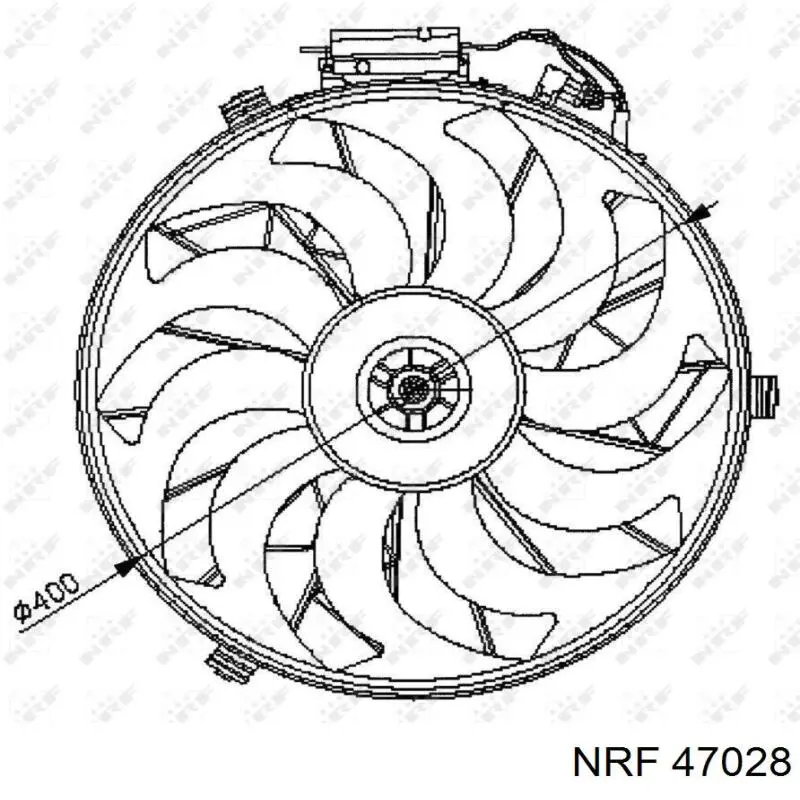 Ventilador (roda de aletas) do radiador de aparelho de ar condicionado NRF 47028 preço, a partir de 126,71 USD