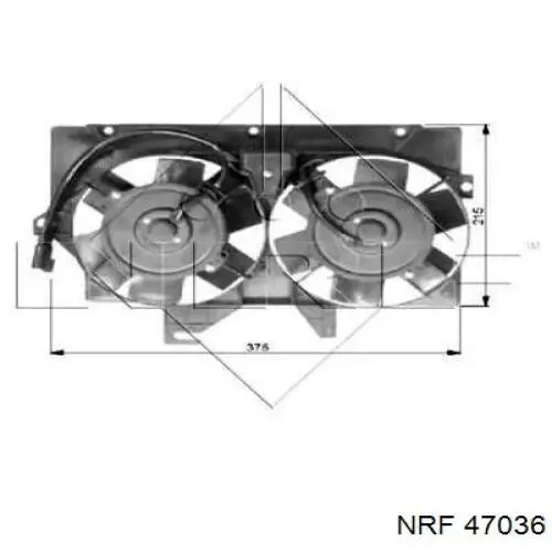 Compre 94VB8C607CF Ford Difusor do radiador de aparelho de ar condicionado, montado com roda de aletas e o motor