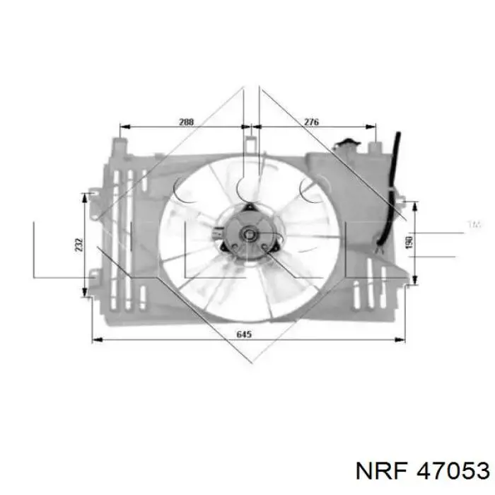 Difusor do radiador de esfriamento, montado com motor e roda de aletas NRF 47053 preço, a partir de 167,05 USD