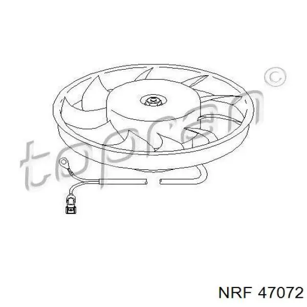 Compre 47072 NRF Ventilador elétrico de esfriamento montado (motor + roda de aletas)