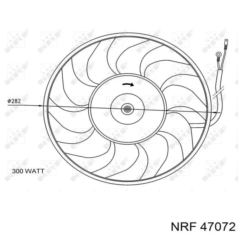 Ventilador elétrico de esfriamento montado (motor + roda de aletas) NRF 47072 preço, a partir de 87,46 USD