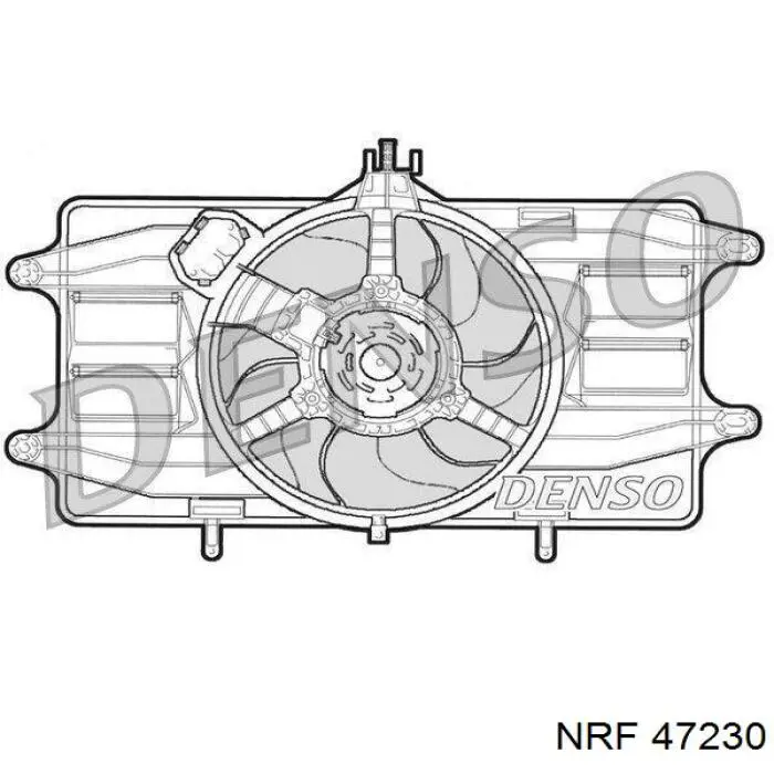 Compre 47230 NRF Difusor do radiador de esfriamento, montado com motor e roda de aletas