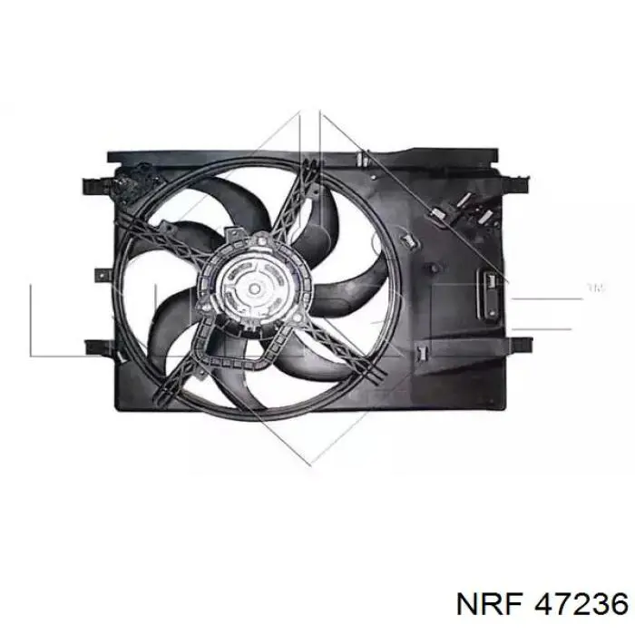 Difusor do radiador de esfriamento, montado com motor e roda de aletas NRF 47236 preço, a partir de 84,73 USD