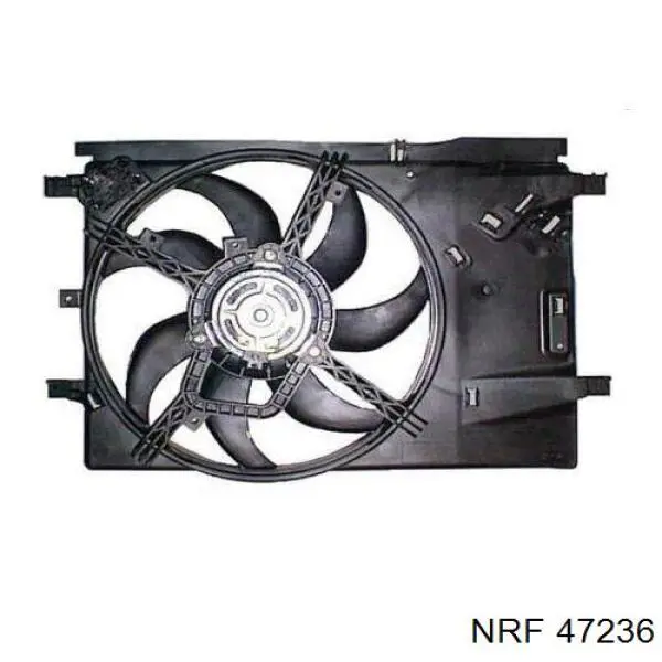 Compre 47236 NRF Difusor do radiador de esfriamento, montado com motor e roda de aletas