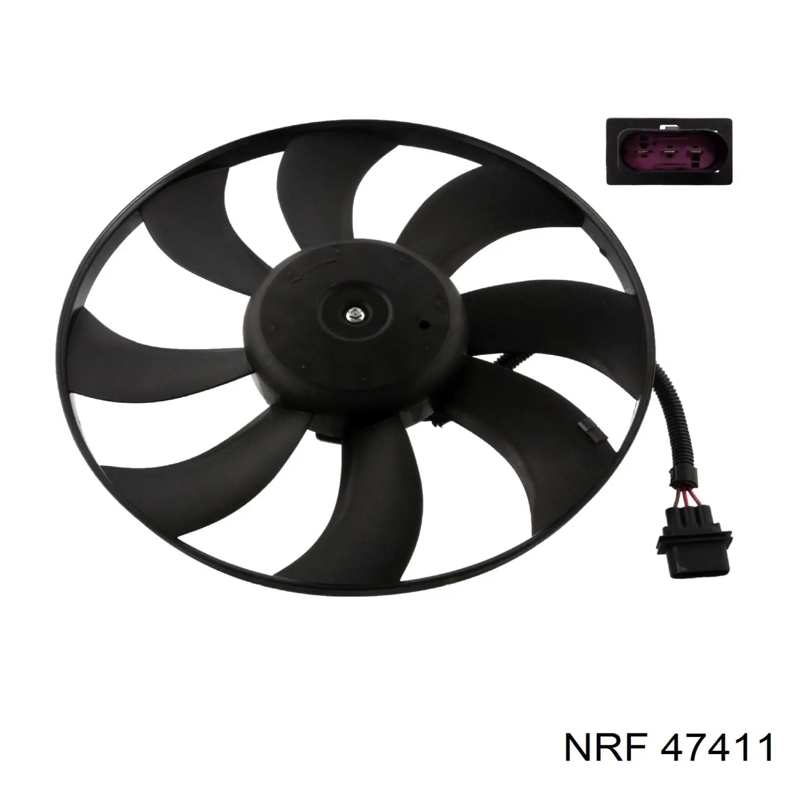 Compre 47411 NRF Difusor do radiador de esfriamento, montado com motor e roda de aletas
