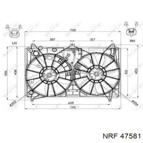 Motor direito de ventilador do sistema de esfriamento Toyota 1636338080 preço, a partir de 323,83 USD