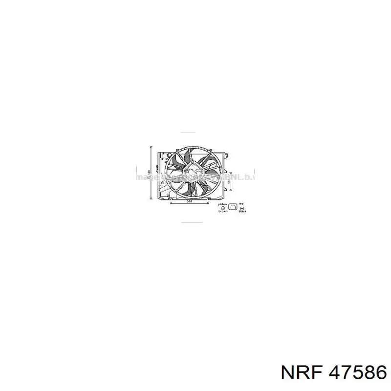 Compre 47586 NRF Difusor do radiador de esfriamento, montado com motor e roda de aletas