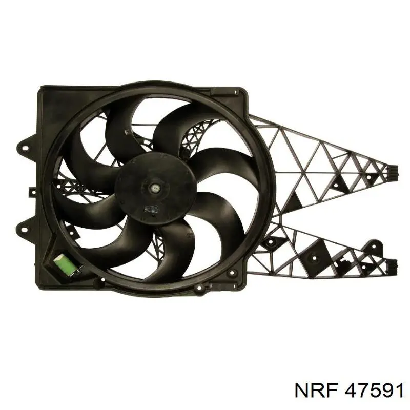 Compre 47591 NRF Ventilador elétrico de esfriamento montado (motor + roda de aletas)