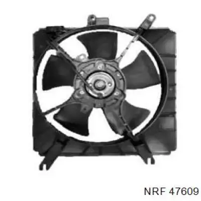 PXNAB016 Parts-Mall Difusor do radiador de esfriamento, montado com motor e roda de aletas