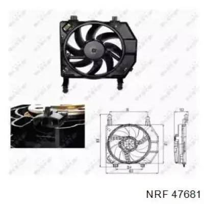 Compre 47681 NRF Difusor do radiador de esfriamento, montado com motor e roda de aletas