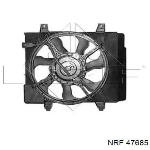 Compre 47685 NRF Difusor do radiador de aparelho de ar condicionado, montado com roda de aletas e o motor