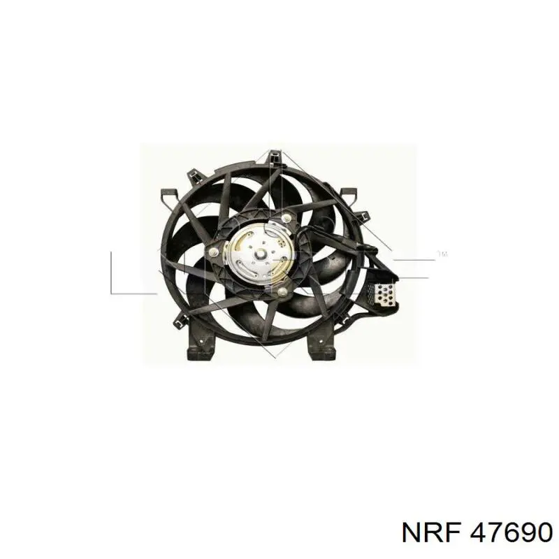 Compre 47690 NRF Ventilador elétrico de esfriamento montado (motor + roda de aletas)