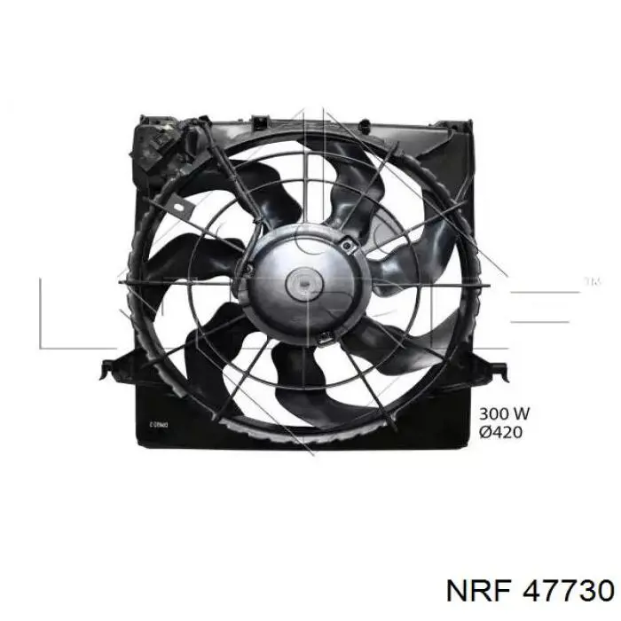 47730 NRF Difusor do radiador de esfriamento, montado com motor e roda de aletas