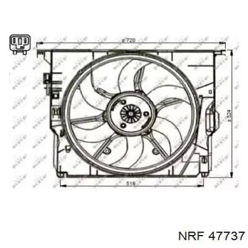 Ventilador elétrico de esfriamento montado (motor + roda de aletas) BMW 17427804620 preço, a partir de 221,33 USD