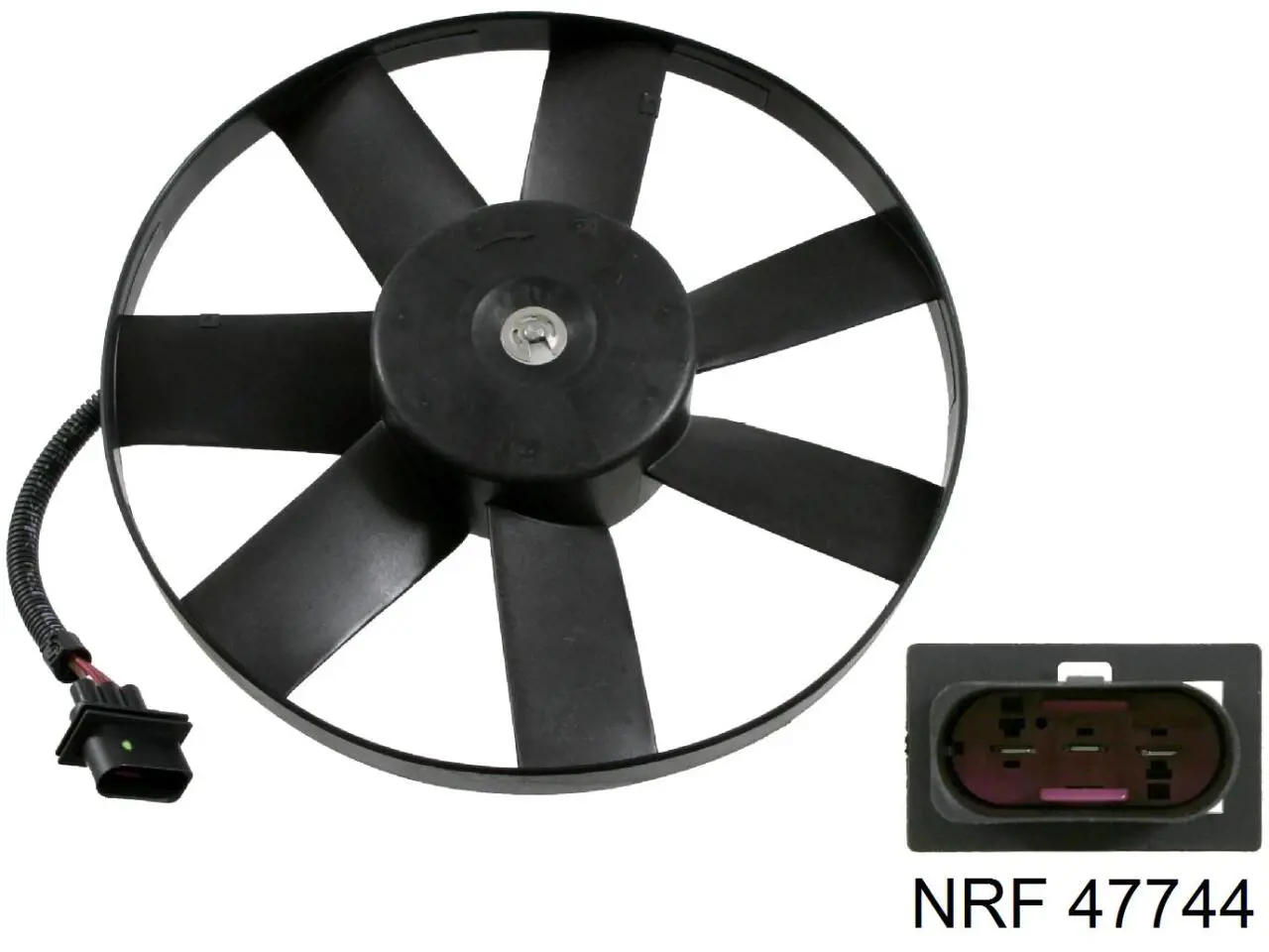 Difusor do radiador de esfriamento, montado com motor e roda de aletas NRF 47744 preço, a partir de 188,96 USD