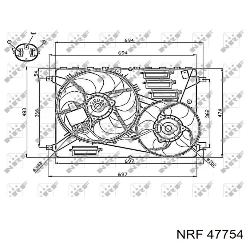 Difusor do radiador de esfriamento, montado com motor e roda de aletas Polcar 321923W3 preço, a partir de 233,25 USD