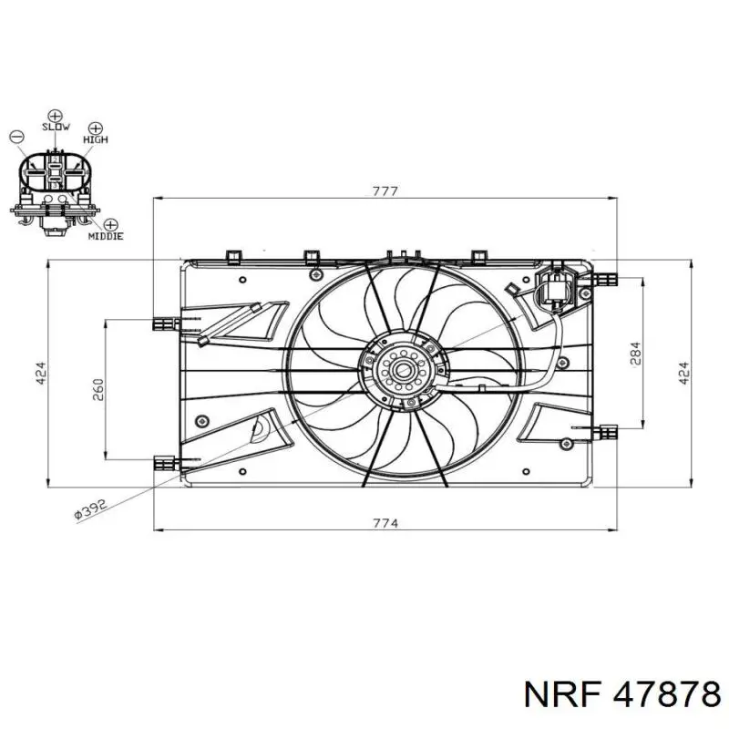 Ventilador elétrico de esfriamento montado (motor + roda de aletas) Dasis 158144N preço, a partir de 185,82 USD
