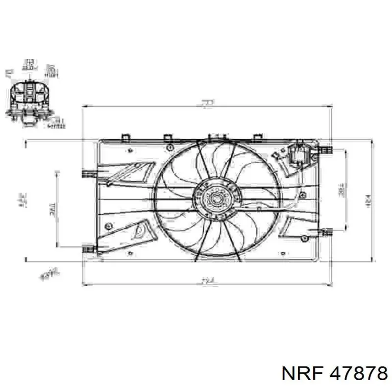 Ventilador elétrico de esfriamento montado (motor + roda de aletas) NRF 47878 preço, a partir de 153,50 USD