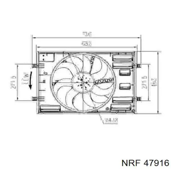 Difusor do radiador de esfriamento, montado com motor e roda de aletas NRF 47916 preço, a partir de 182,17 USD