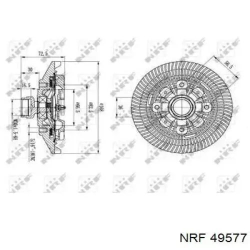 Acoplamento viscoso de ventilador de esfriamento Chrysler 52079438AB preço, a partir de 66,81 USD