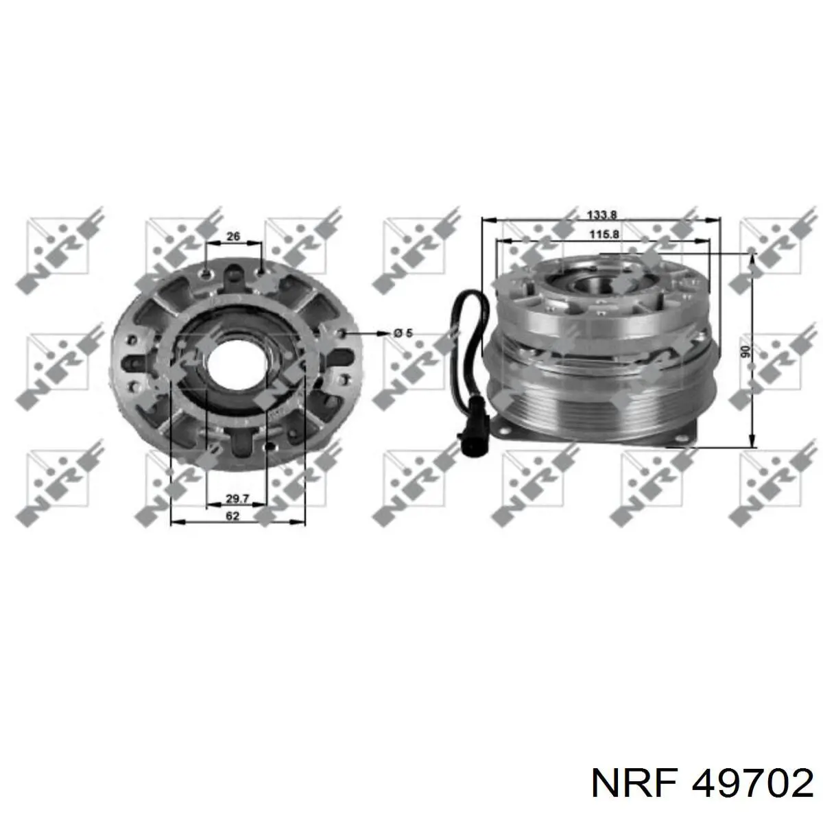 Acoplamento viscoso de ventilador de esfriamento 504086465 Iveco