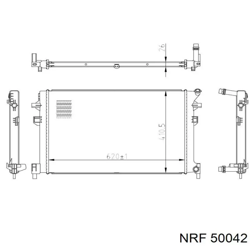 Radiador de esfriamento de motor VAG 5Q0121251EK preço, a partir de 117,05 USD