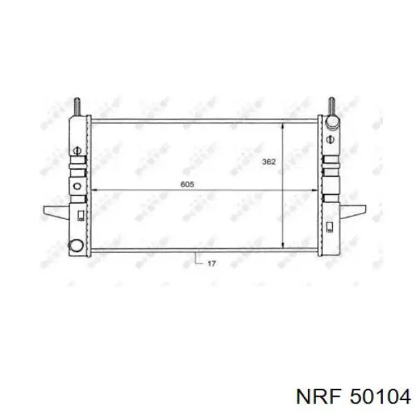 Compre 62206 Nissens Radiador de esfriamento de motor