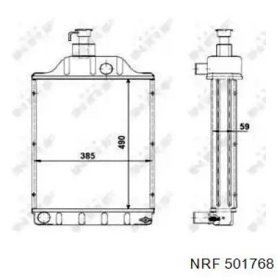 Radiador de esfriamento de motor 62250 Nissens