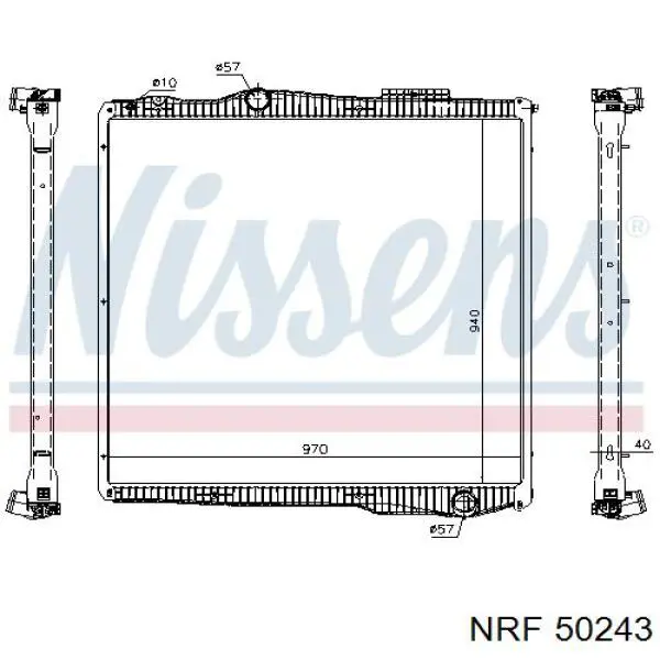 Compre 1851542 Scania Radiador de esfriamento de motor