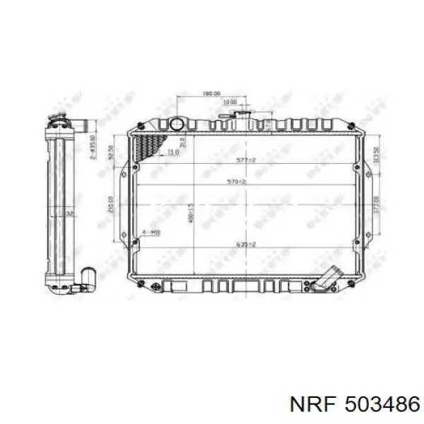 Radiador de esfriamento de motor NRF 503486 preço, a partir de 159,38 USD