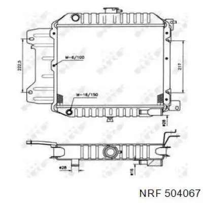 504067 NRF Radiador de esfriamento de motor