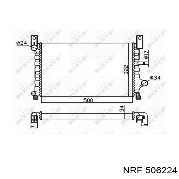 Radiador de esfriamento de motor NRF 506224 preço, a partir de 62,99 USD
