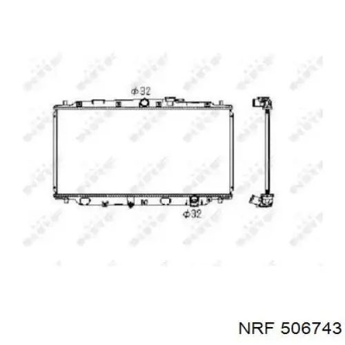 Radiador de esfriamento de motor 19010P14A02 Honda