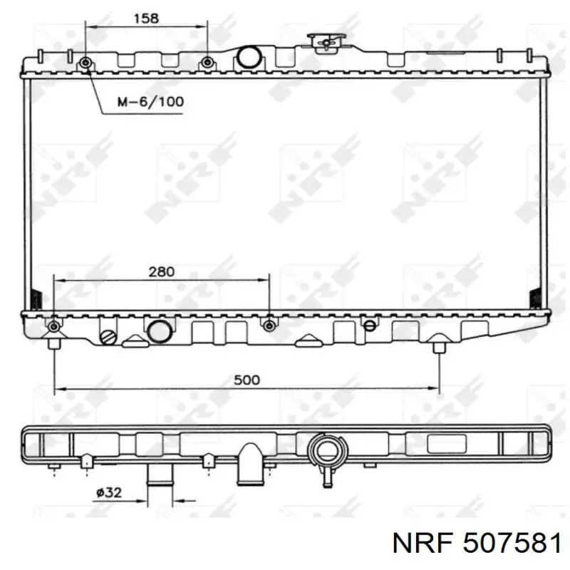 Radiador de esfriamento de motor NRF 507581 preço, a partir de 100,26 USD