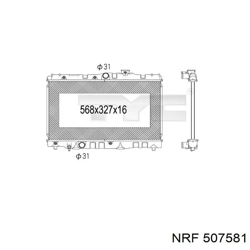 Compre 507581 NRF Radiador de esfriamento de motor