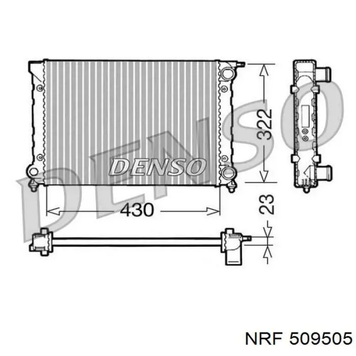 Compre 509505 NRF Radiador de esfriamento de motor