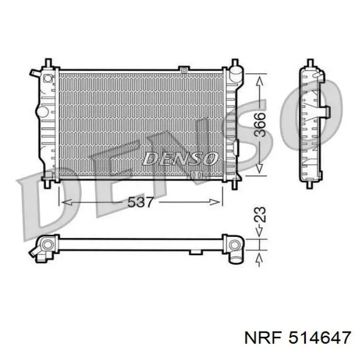 Compre 514647 NRF Radiador de esfriamento de motor