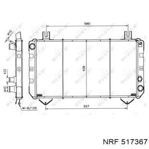 Radiador de esfriamento de motor para Ford Transit III V