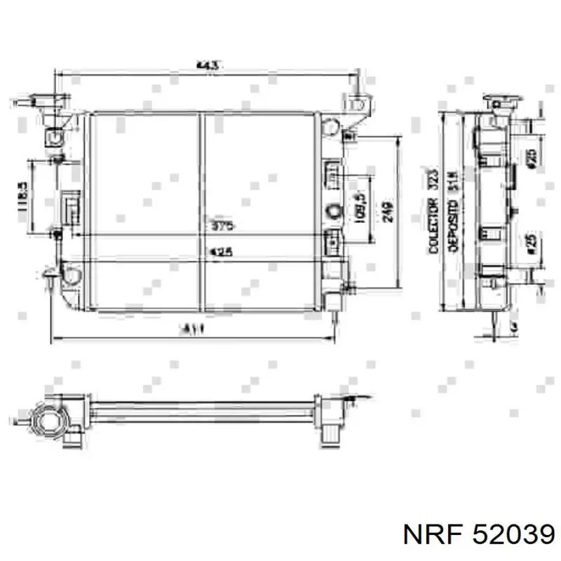 Radiador de esfriamento de motor NRF 52039 preço, a partir de 76,81 USD