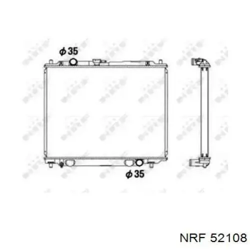 Radiador de esfriamento de motor MB890956 Mitsubishi