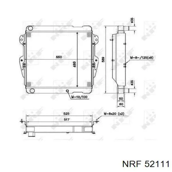Radiador de esfriamento de motor NRF 52111 preço, a partir de 651,27 USD