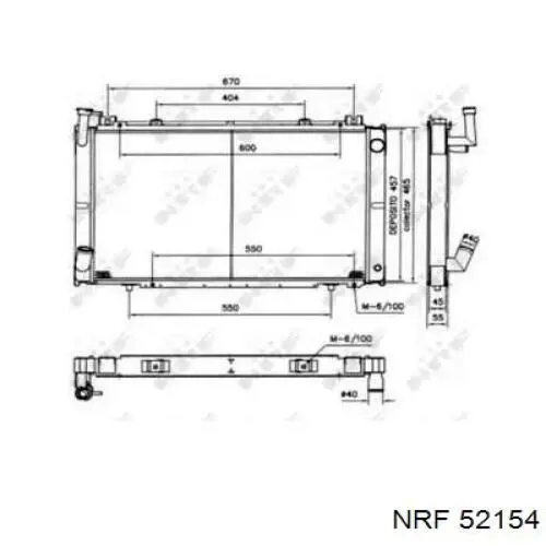 Radiador de esfriamento de motor NRF 52154 preço, a partir de 208,88 USD
