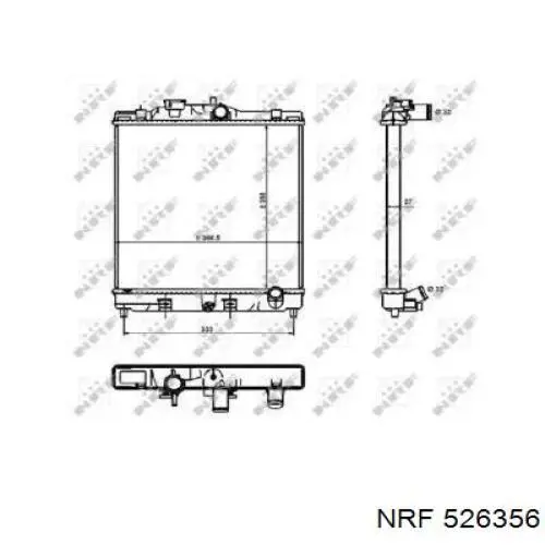 Compre 526356 NRF Radiador de esfriamento de motor