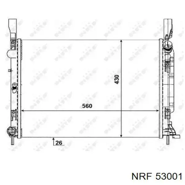 Radiador de esfriamento de motor NRF 53001 preço, a partir de 113,63 USD