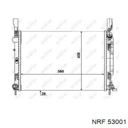 Compre 53001 NRF Radiador de esfriamento de motor