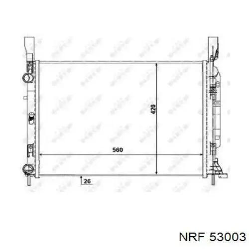 Radiador de esfriamento de motor NRF 53003 preço, a partir de 91,35 USD