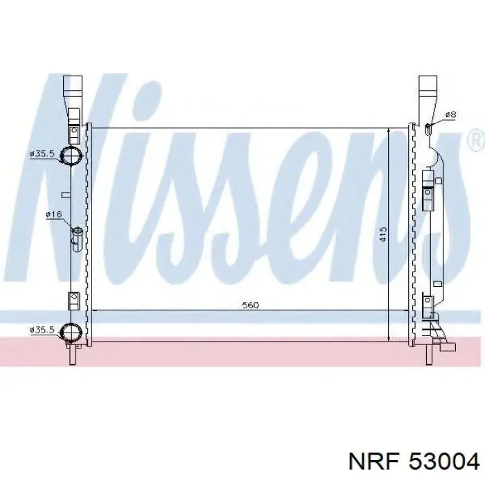 Radiador de esfriamento de motor NRF 53004 preço, a partir de 117,17 USD